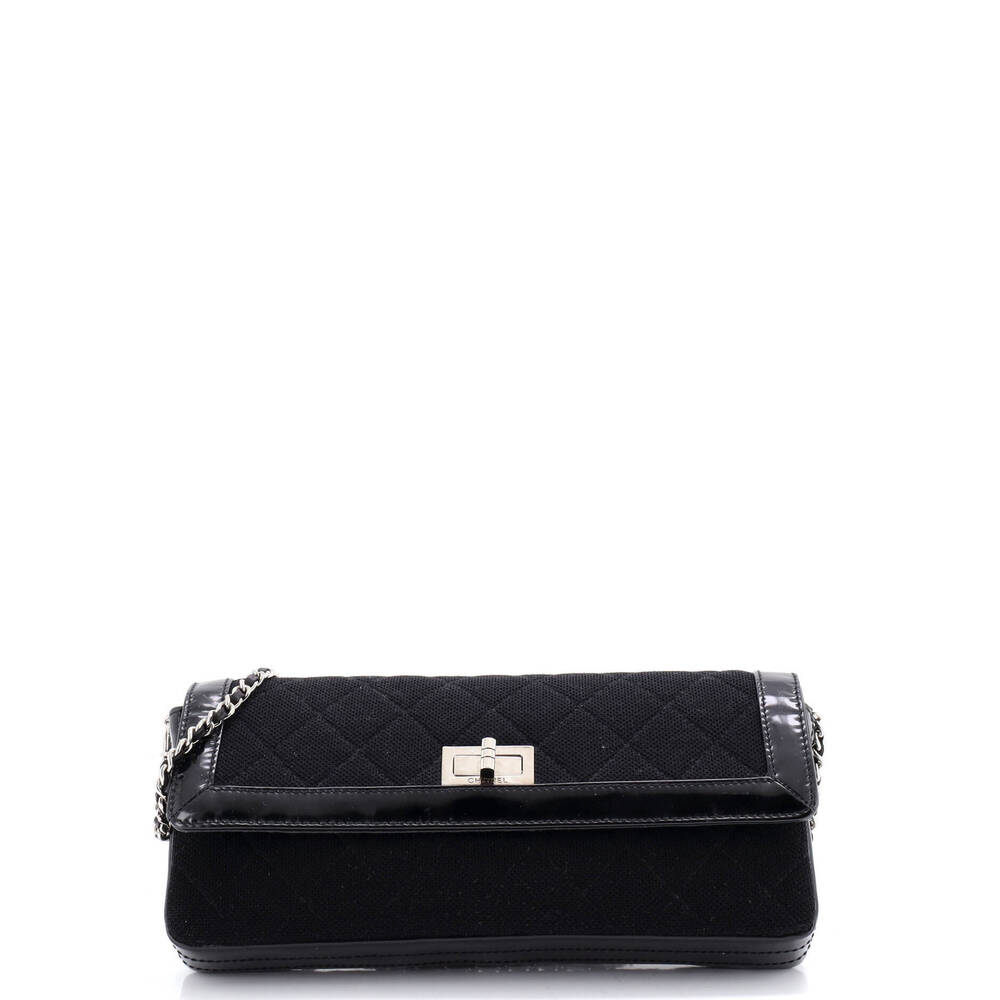 Chanel East West Reissue Flap Bag Quilted Jersey with Patent